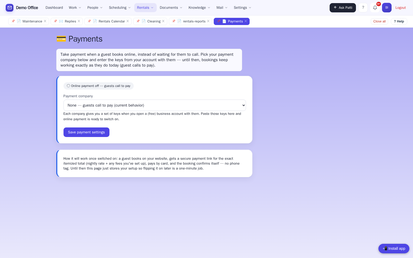 Payment provider setup — PayPal, Stripe, or Square